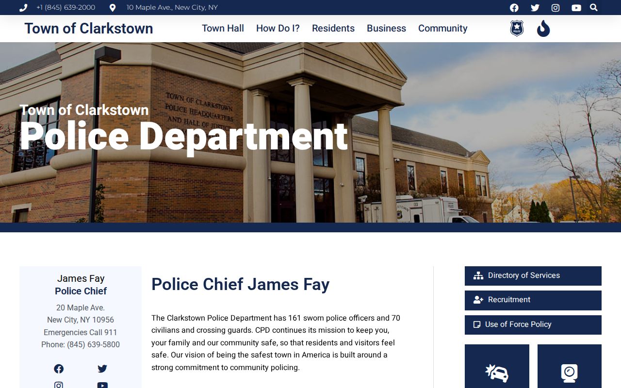 Clarkstown Police official page for Rockland County arrest-record access
